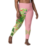 Abstract Ivy Mandala 1908 Leggings with pockets