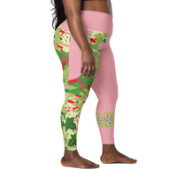 Abstract Ivy Mandala 1908 Leggings with pockets