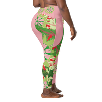 Abstract Ivy Mandala 1908 Leggings with pockets